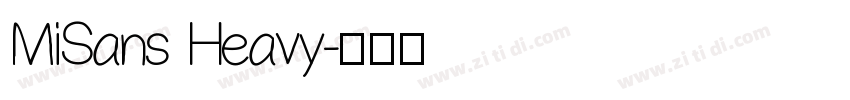 MiSans Heavy字体转换